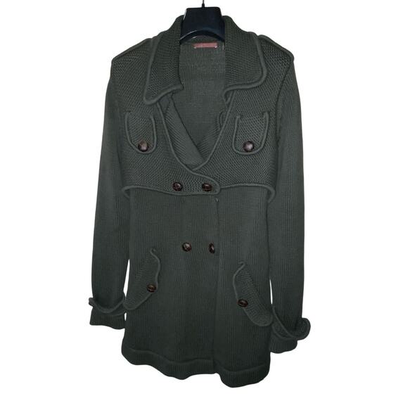 .525 America Forest Green Cardigan Sweater, Sz Small - Picture 1 of 4